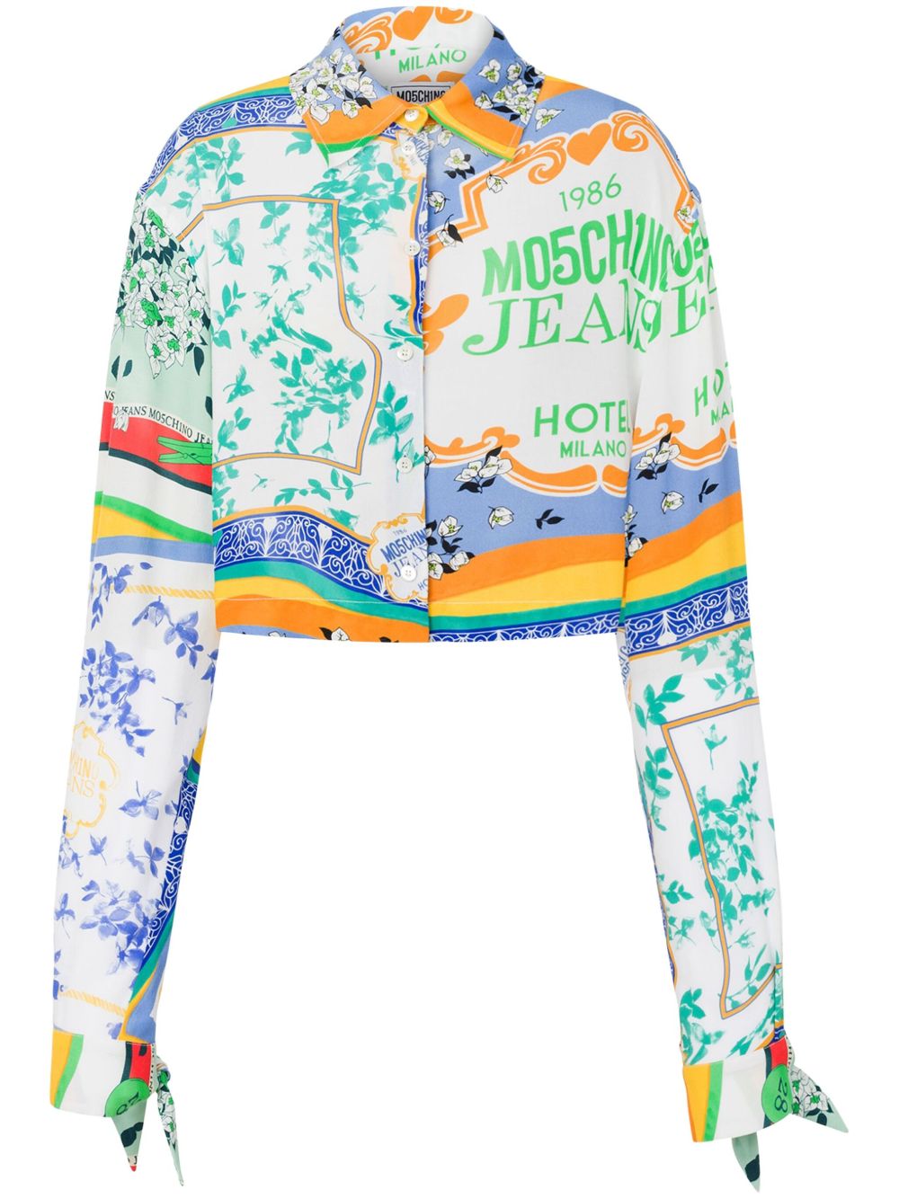 MOSCHINO JEANS 印花衬衫 - 白色