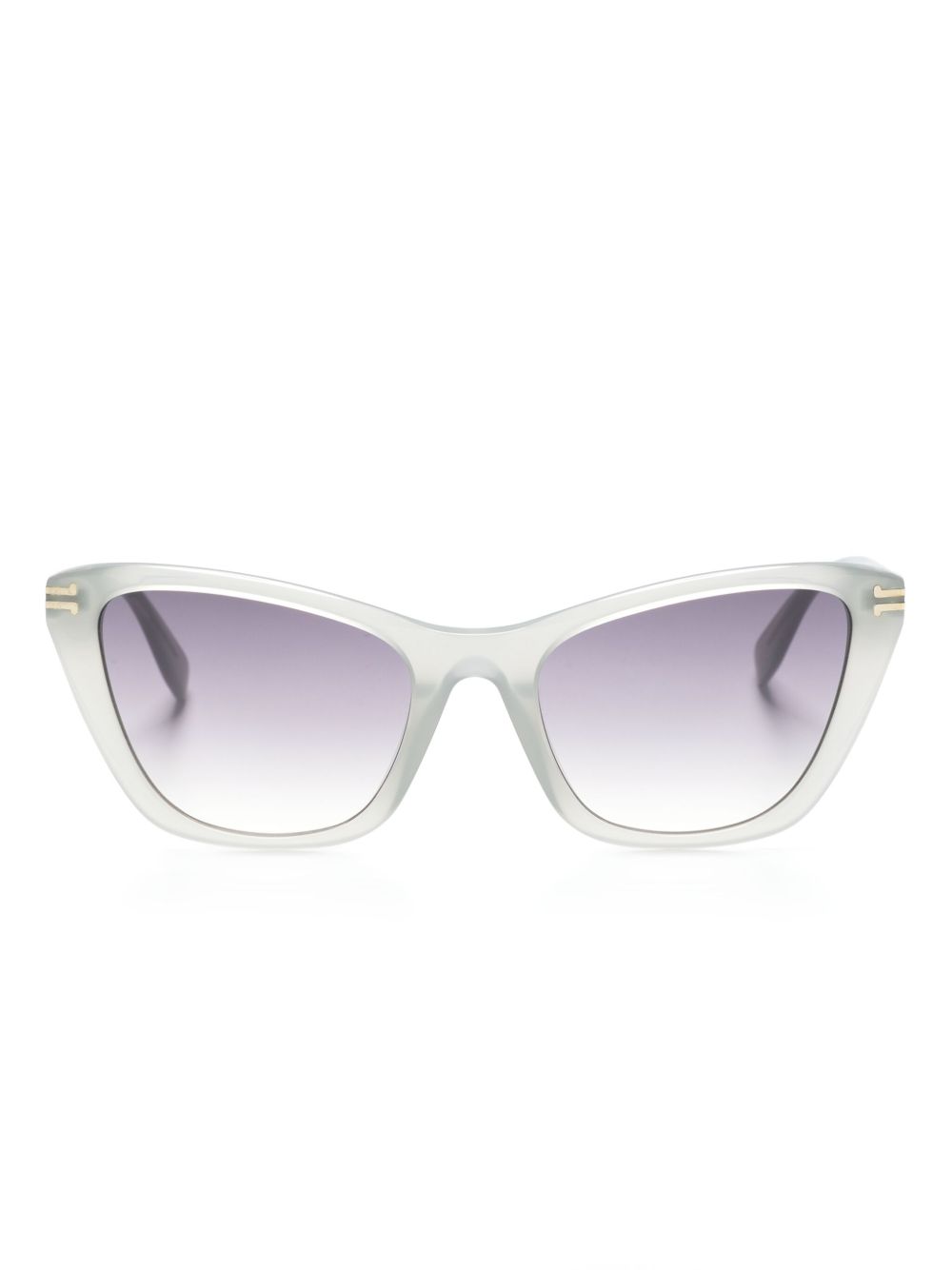 Marc Jacobs Eyewear Wayfarer 镜框logo雕刻太阳眼镜 - 灰色