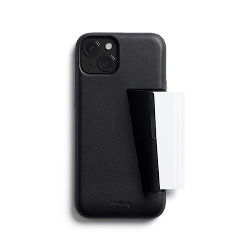 Phone Case 3 Card Leather Phone Case Wallet for iPhone 15 Plus Black