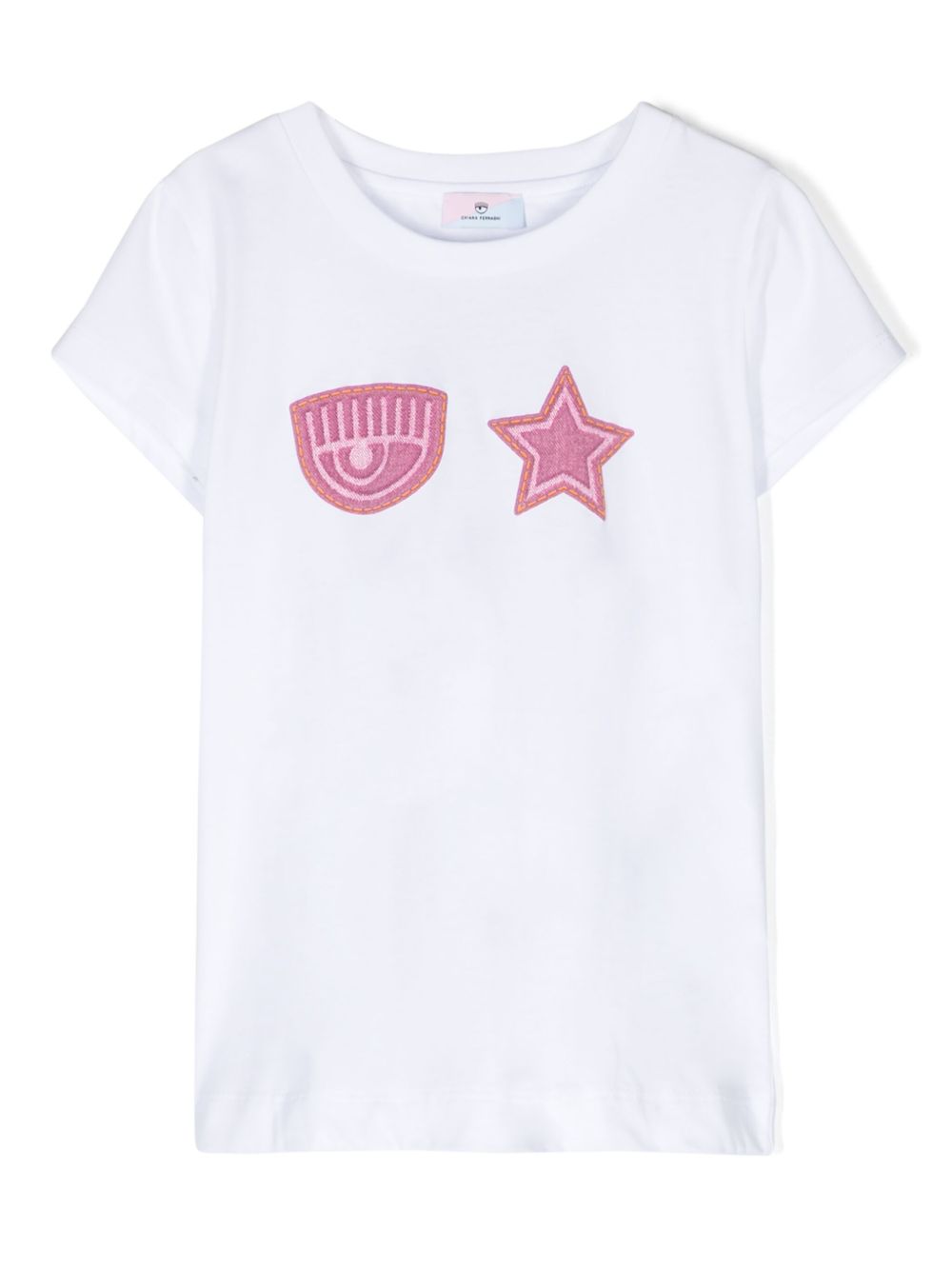 Chiara Ferragni Kids Eye Star 棉T恤 - 白色