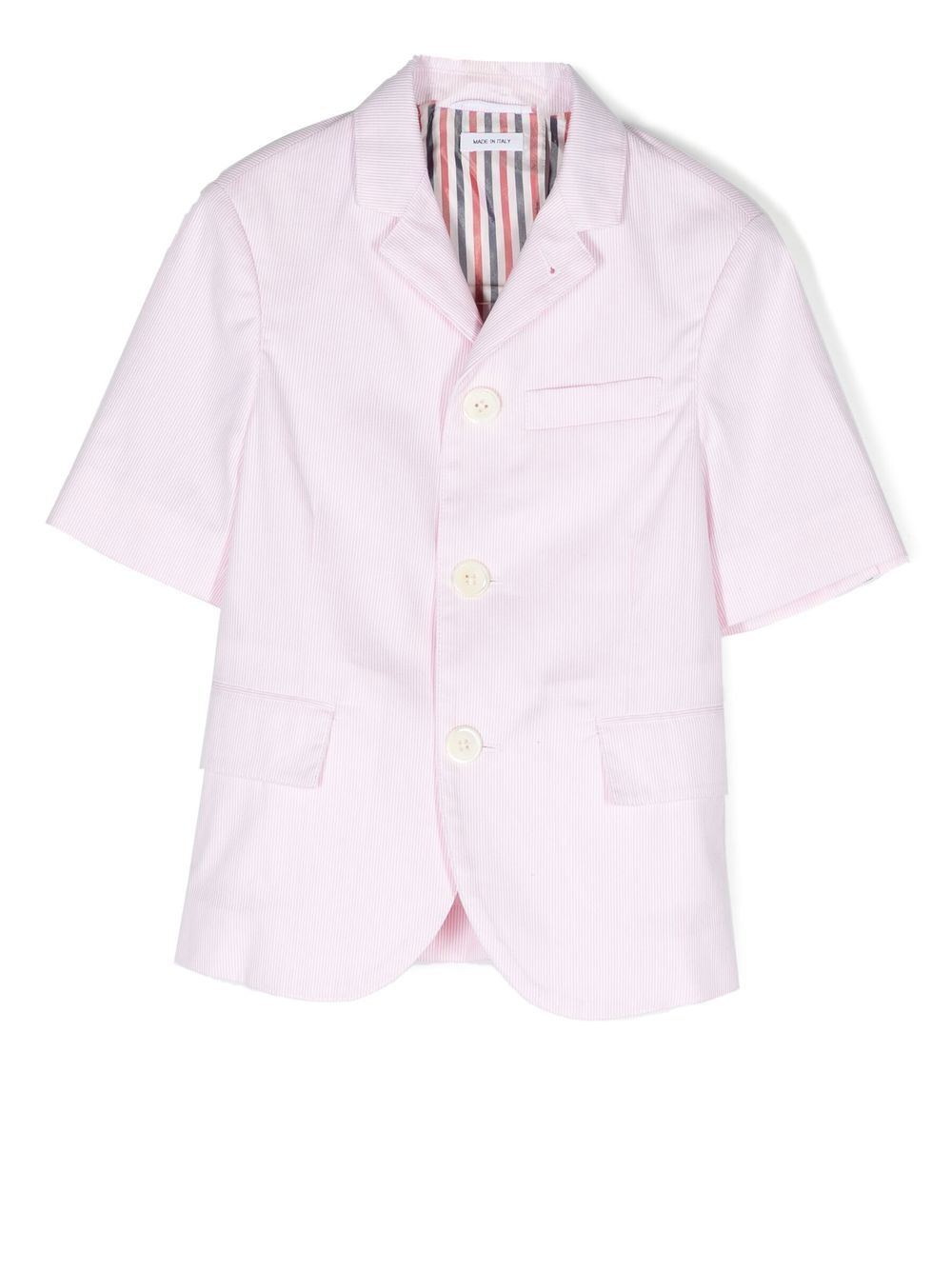 Thom Browne Kids 短袖运动外套 - 粉色
