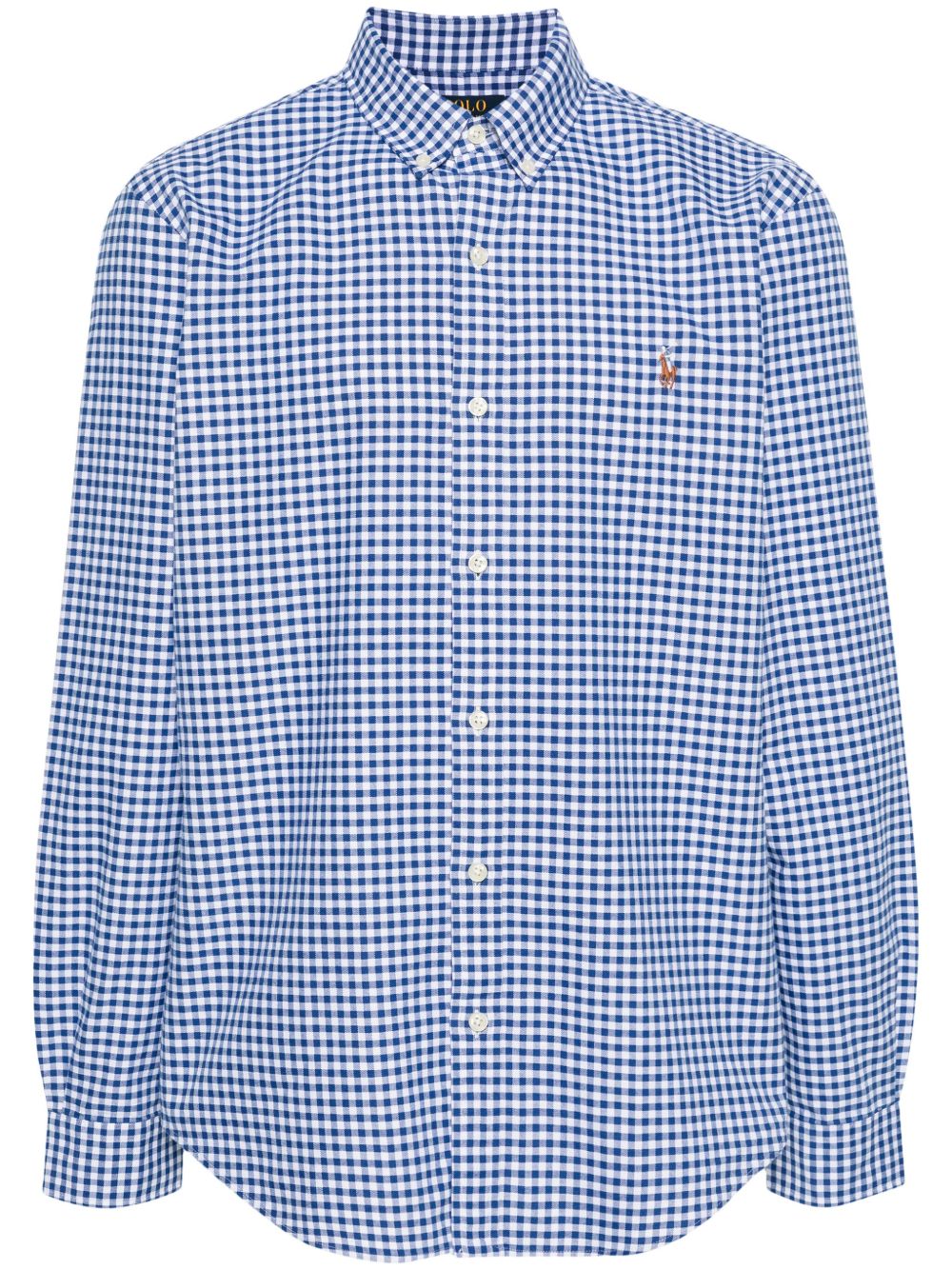 Polo Ralph Lauren Polo Pony 刺绣格纹衬衫 - 蓝色