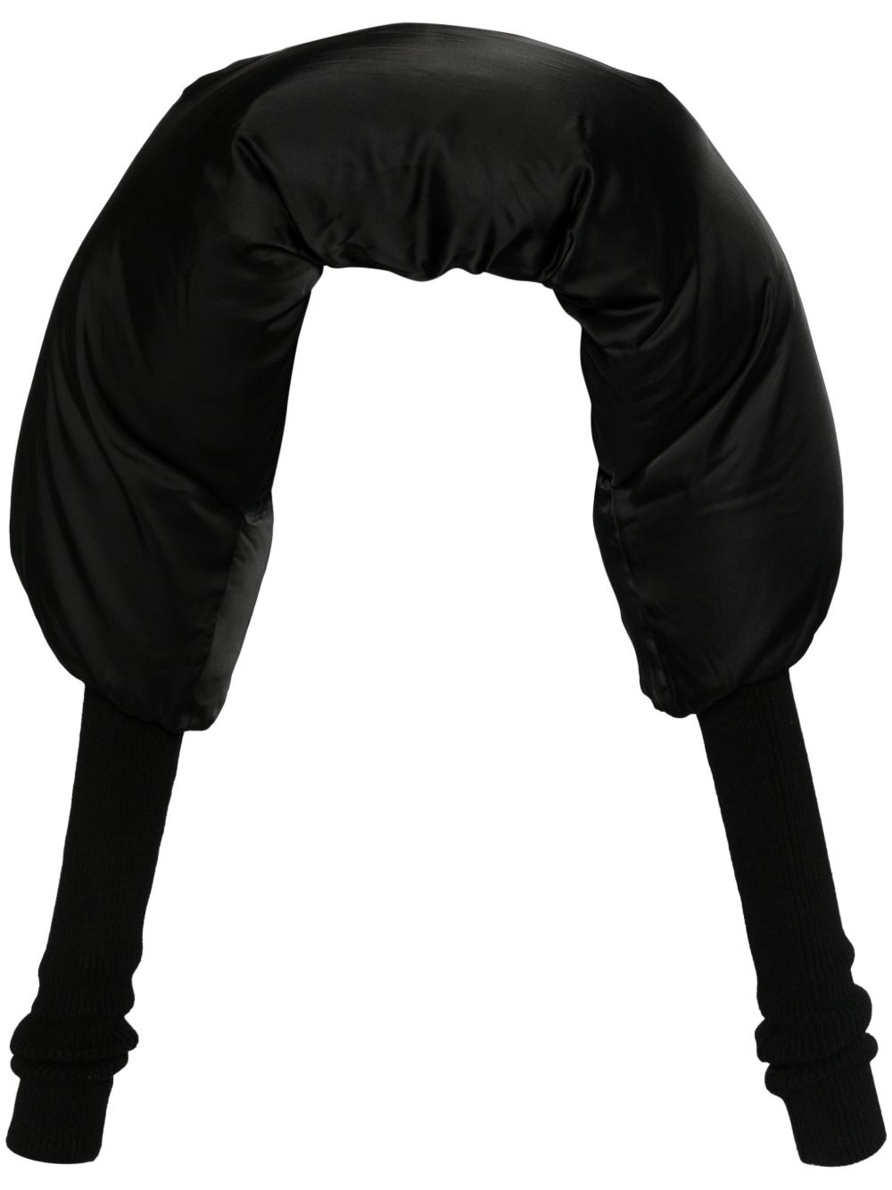 Rick Owens Duvetina 裹身式斗篷 - 黑色