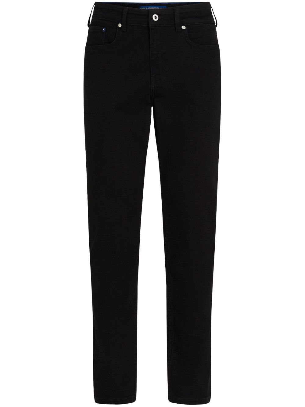 Karl Lagerfeld Jeans 中腰直筒牛仔裤 - 黑色