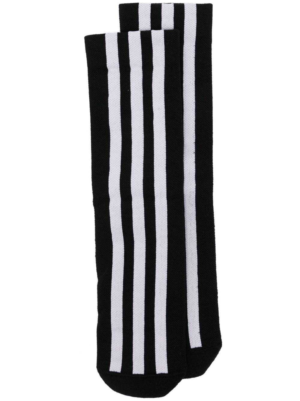 Y-3 条纹针织袜 - 黑色