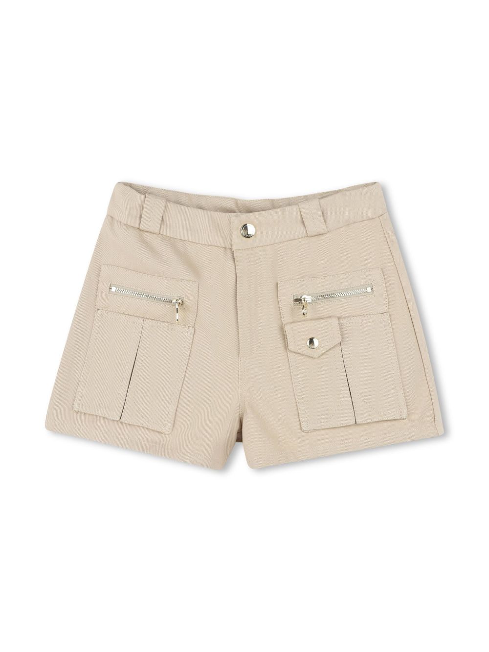 Chloé Kids 经典棉短裤 - 中性色