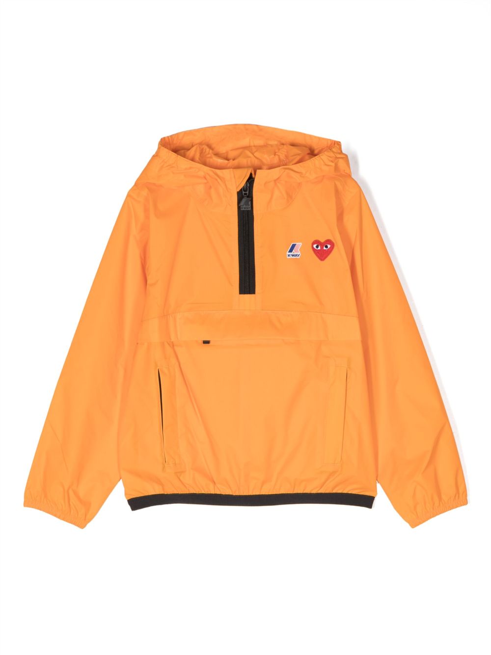 Comme Des Garçons Play Kids 标贴套头式连帽夹克 - 橘色