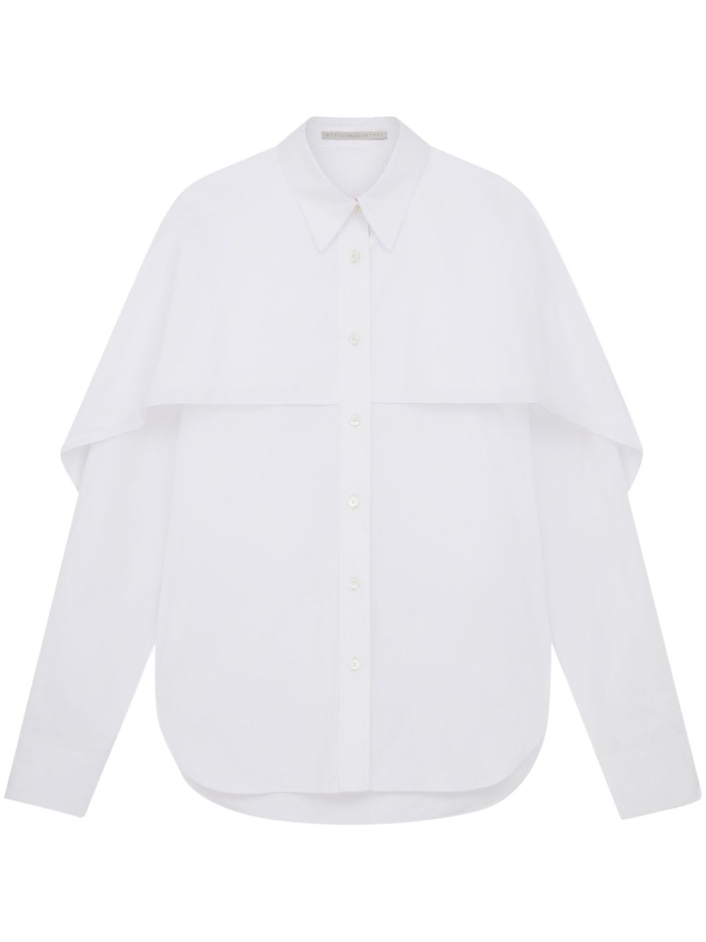 Stella McCartney 斗篷式棉衬衫 - 白色