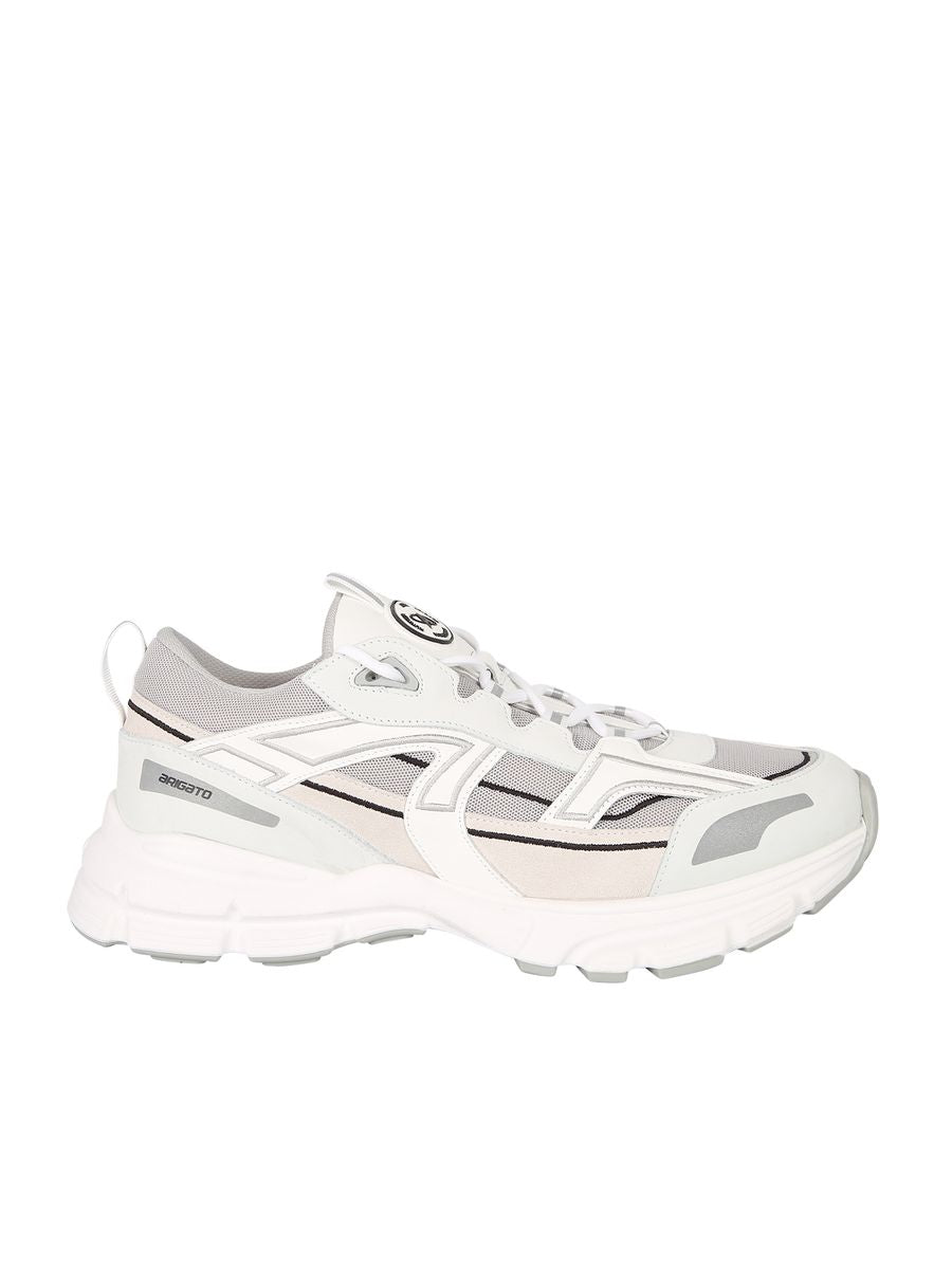 'Marathon R-Trail' White Low Top Sneakers With Logo Detail In Leather Blend Woman