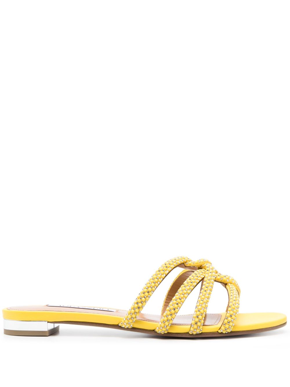 Aquazzura Moondust 缀饰平底凉鞋 - 黄色