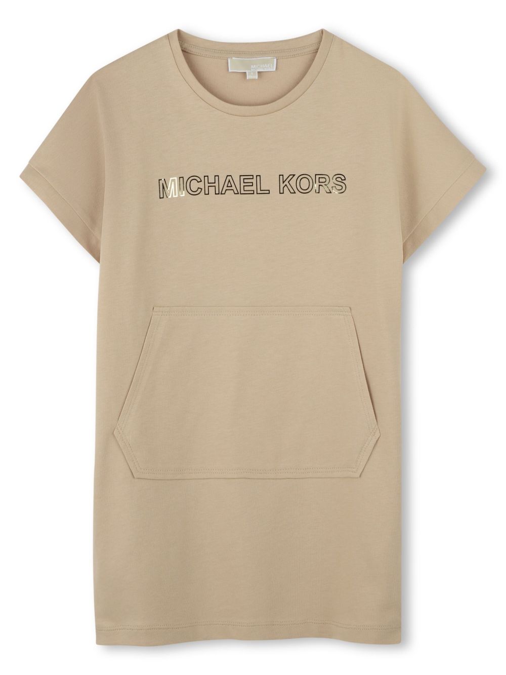 Michael Kors Kids logo印花T恤式连衣裙 - 中性色