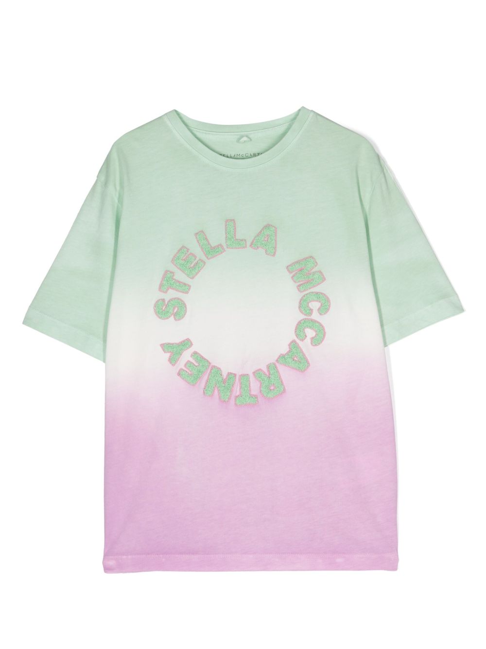 Stella McCartney Kids 渐色效果T恤 - 绿色