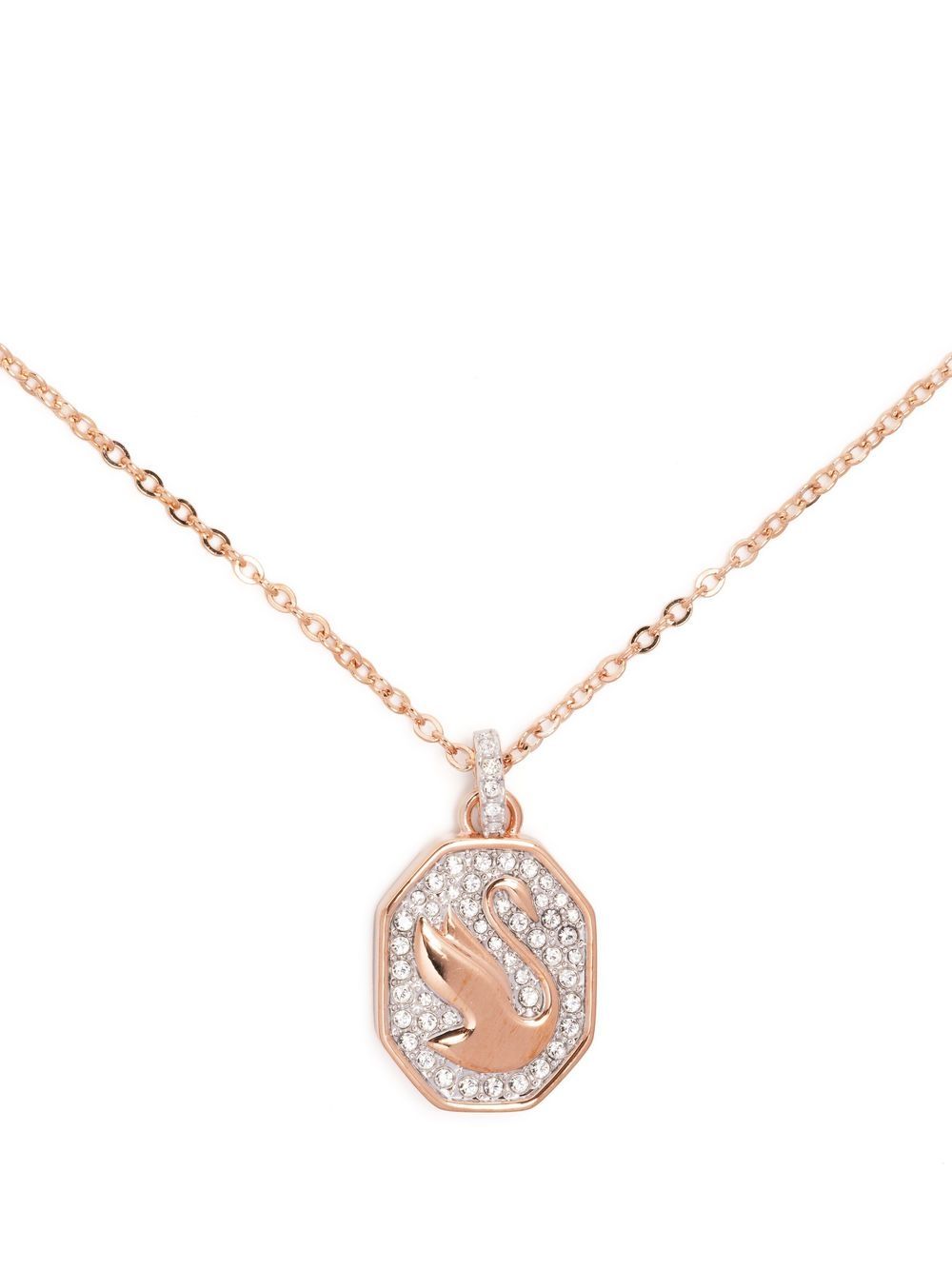 Swarovski Signum crystal-embellished pendant necklace - 银色