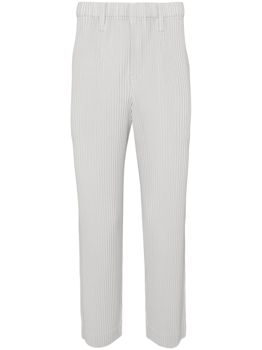 Homme Plissé Issey Miyake Basic 细褶锥形裤 - 灰色