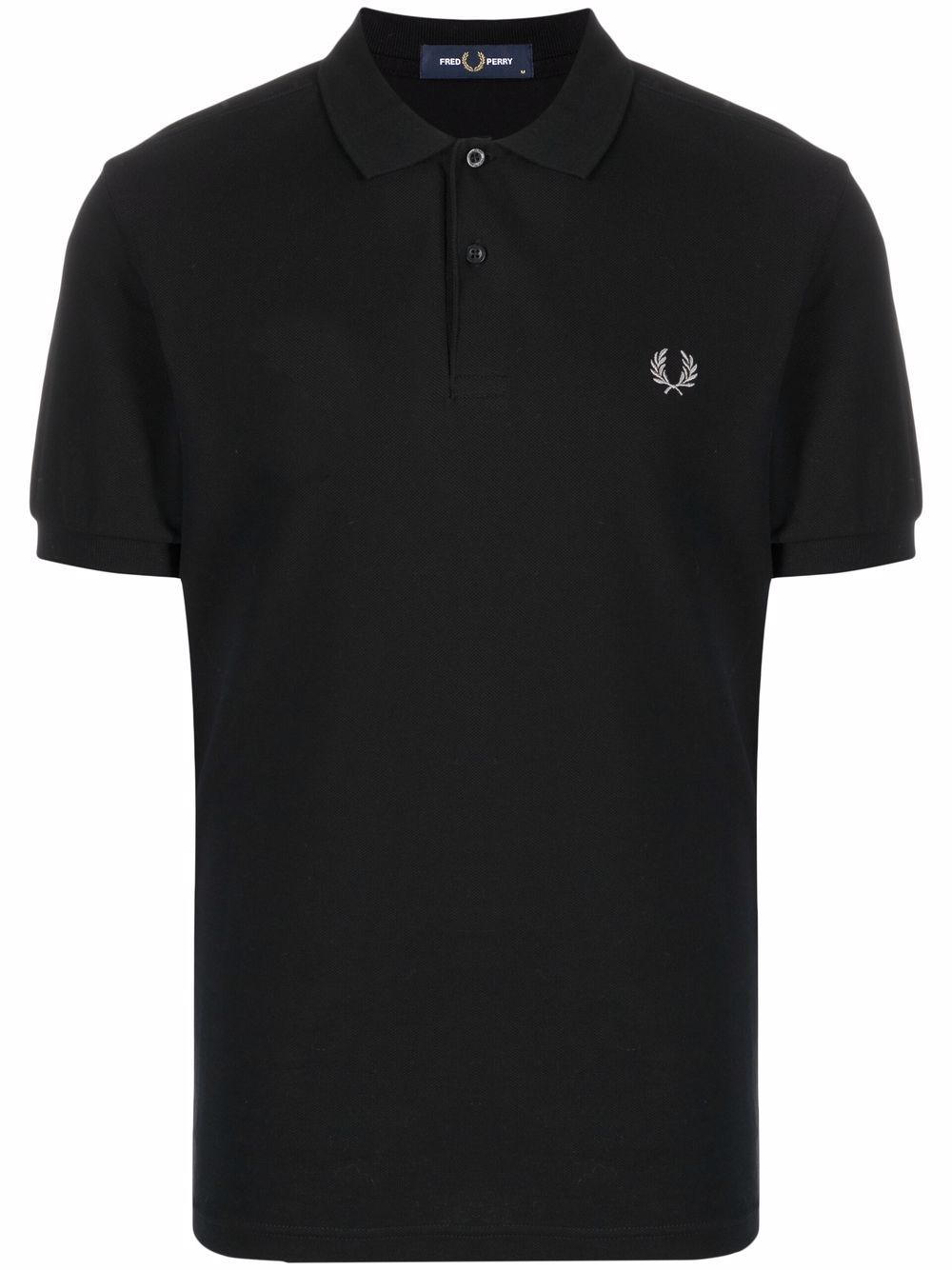 Fred Perry logo刺绣polo衫 - 黑色