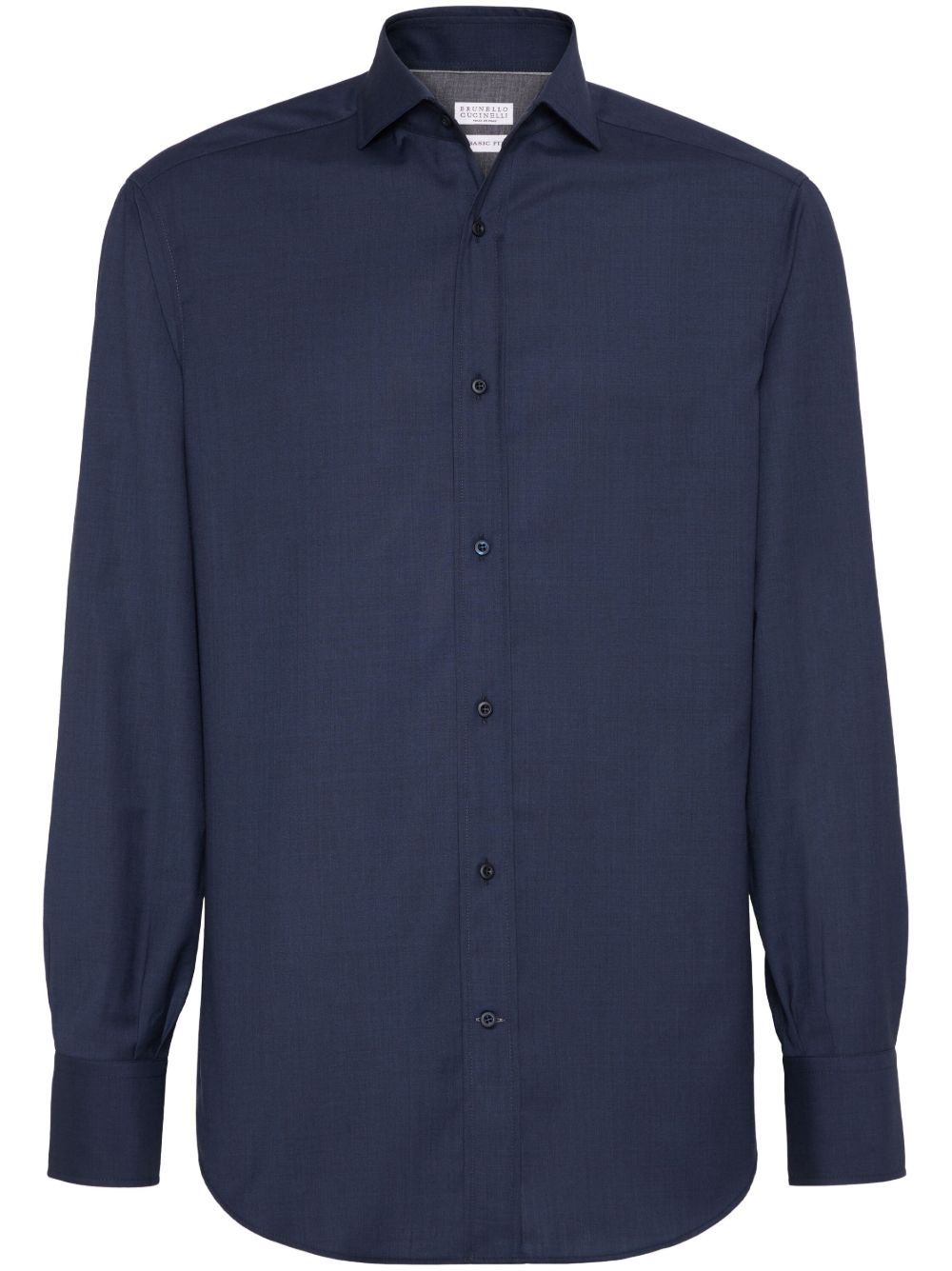 Brunello Cucinelli 初剪羊毛衬衫 - 蓝色