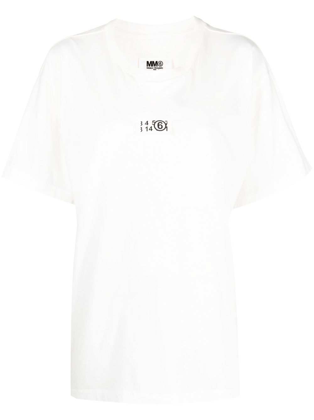 MM6 Maison Margiela Zoom 数字图案T恤 - 白色