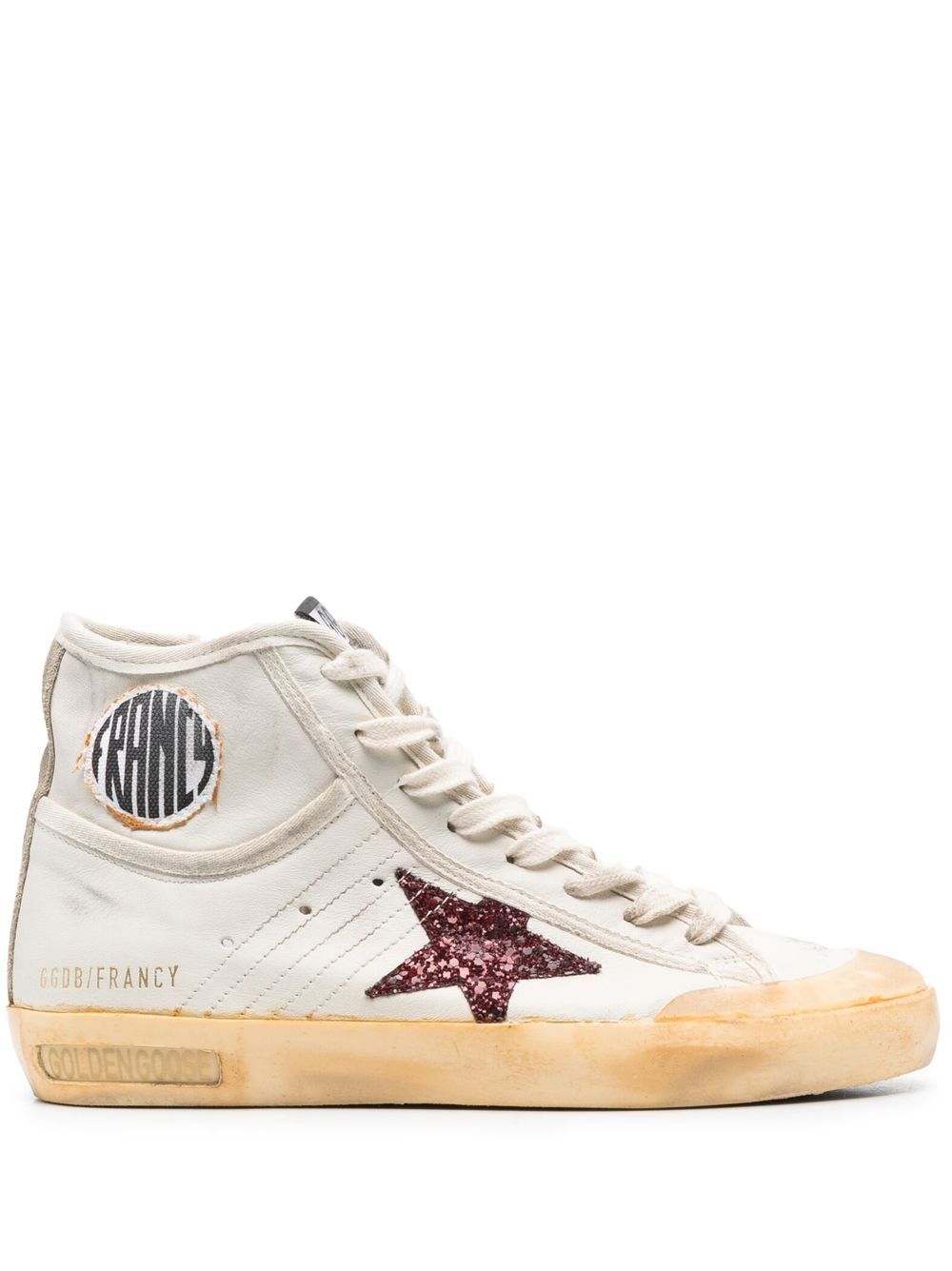 Golden Goose 仿旧高帮运动鞋 - 中性色