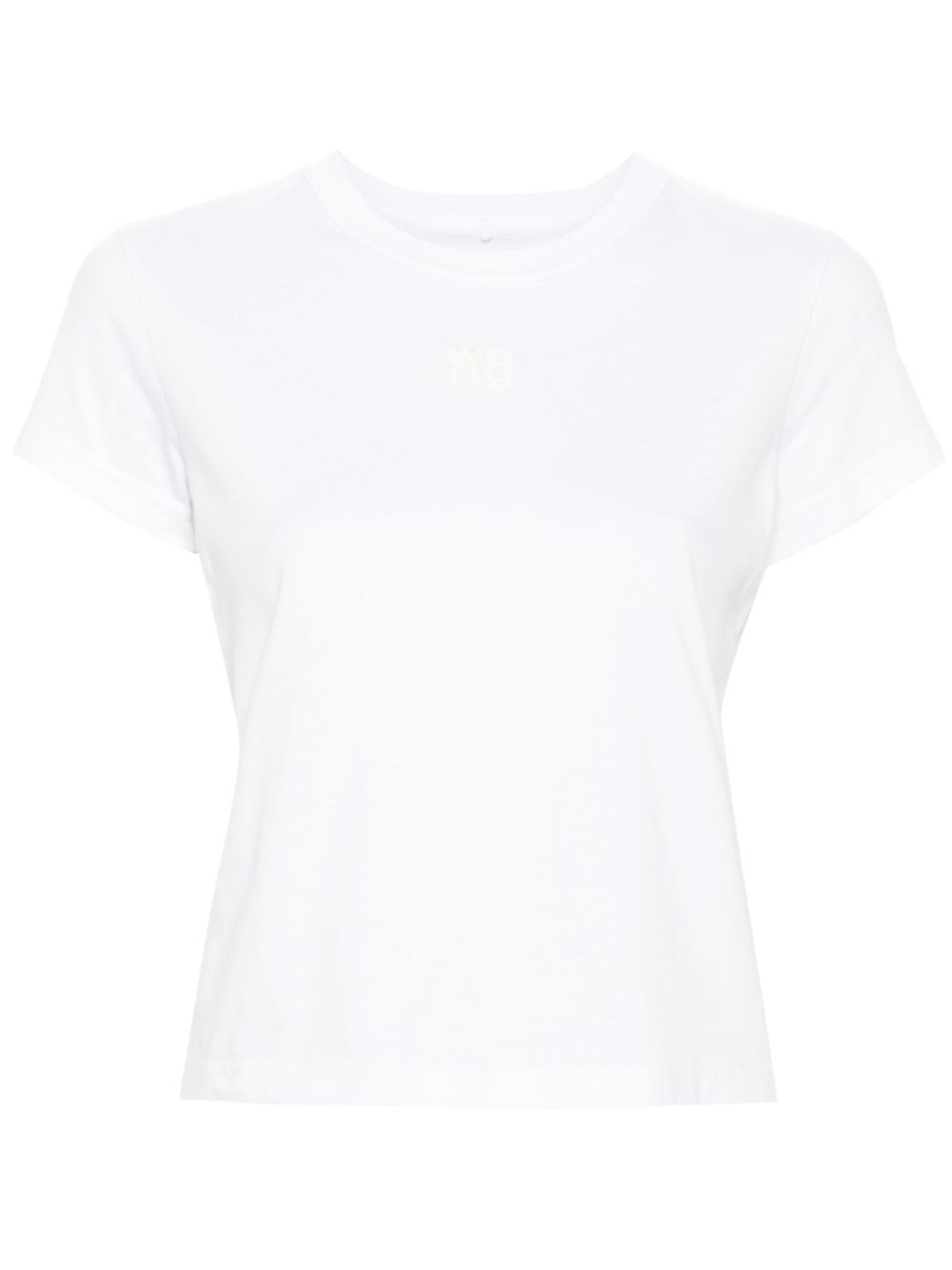 Alexander Wang logo印花棉T恤 - 白色