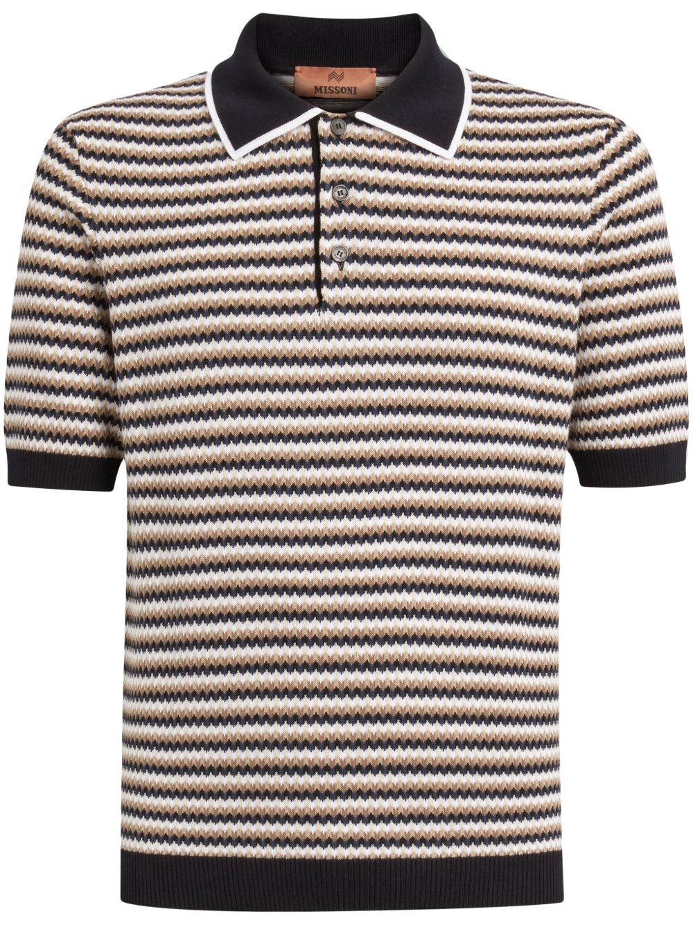 Missoni zigzag polo shirt - 中性色