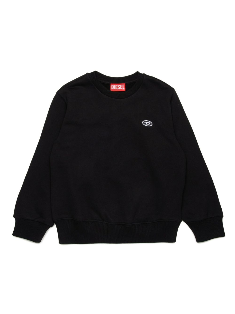 Diesel Kids Oval D 棉卫衣 - 黑色