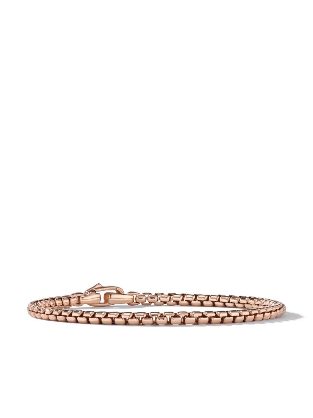 David Yurman 18K玫瑰金百叶链式手链（3.4毫米） - 粉色