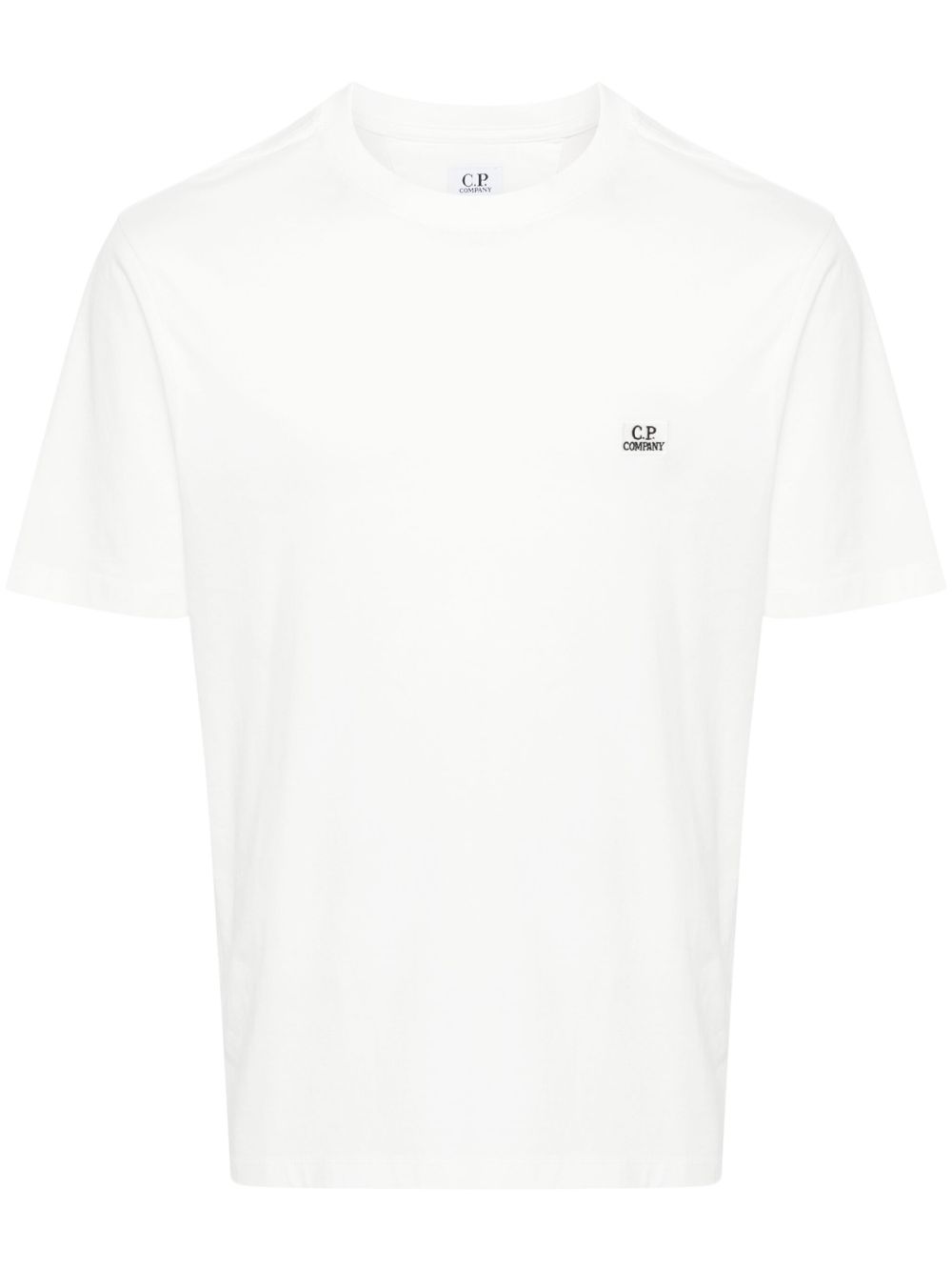 C.P. Company logo刺绣T恤 - 白色