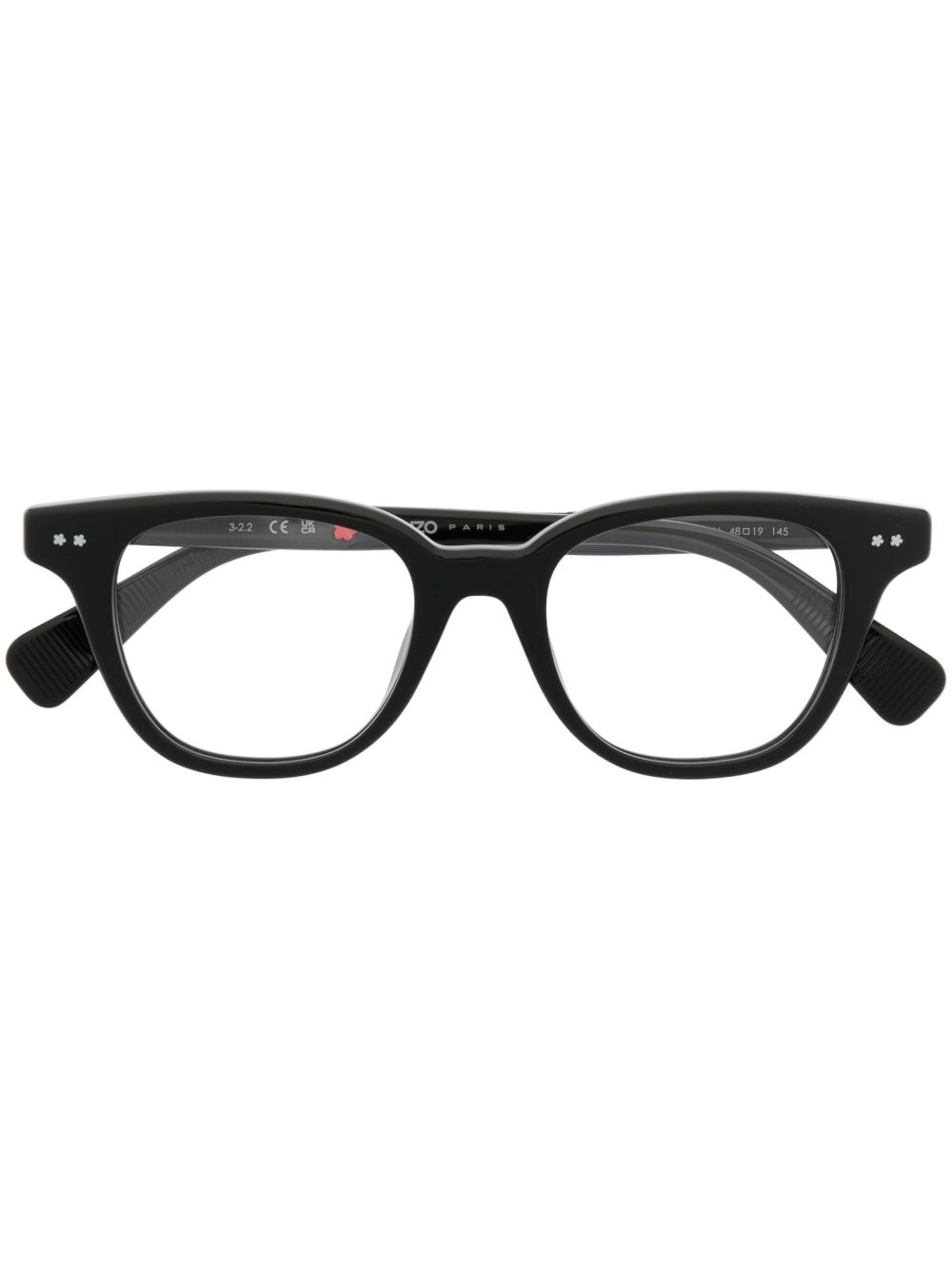 Kenzo logo圆框眼镜 - 黑色