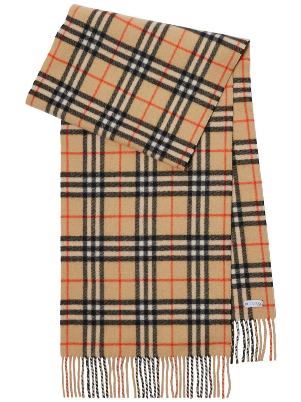 Burberry 经典格纹羊绒围巾 - 中性色