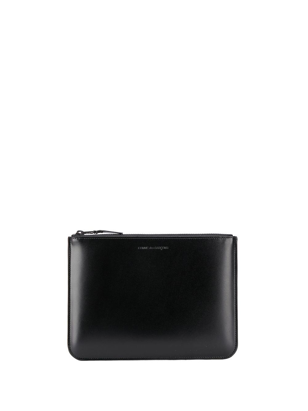 Comme Des Garçons Wallet logo浮雕钱包 - 黑色