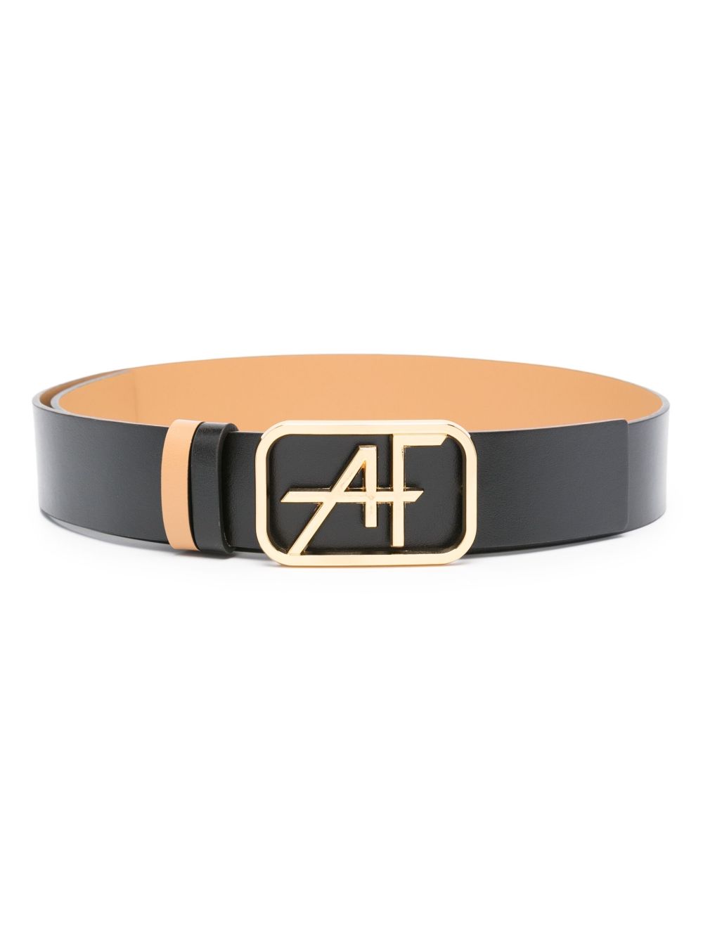 Alberta Ferretti logo标牌双面腰带 - 黑色