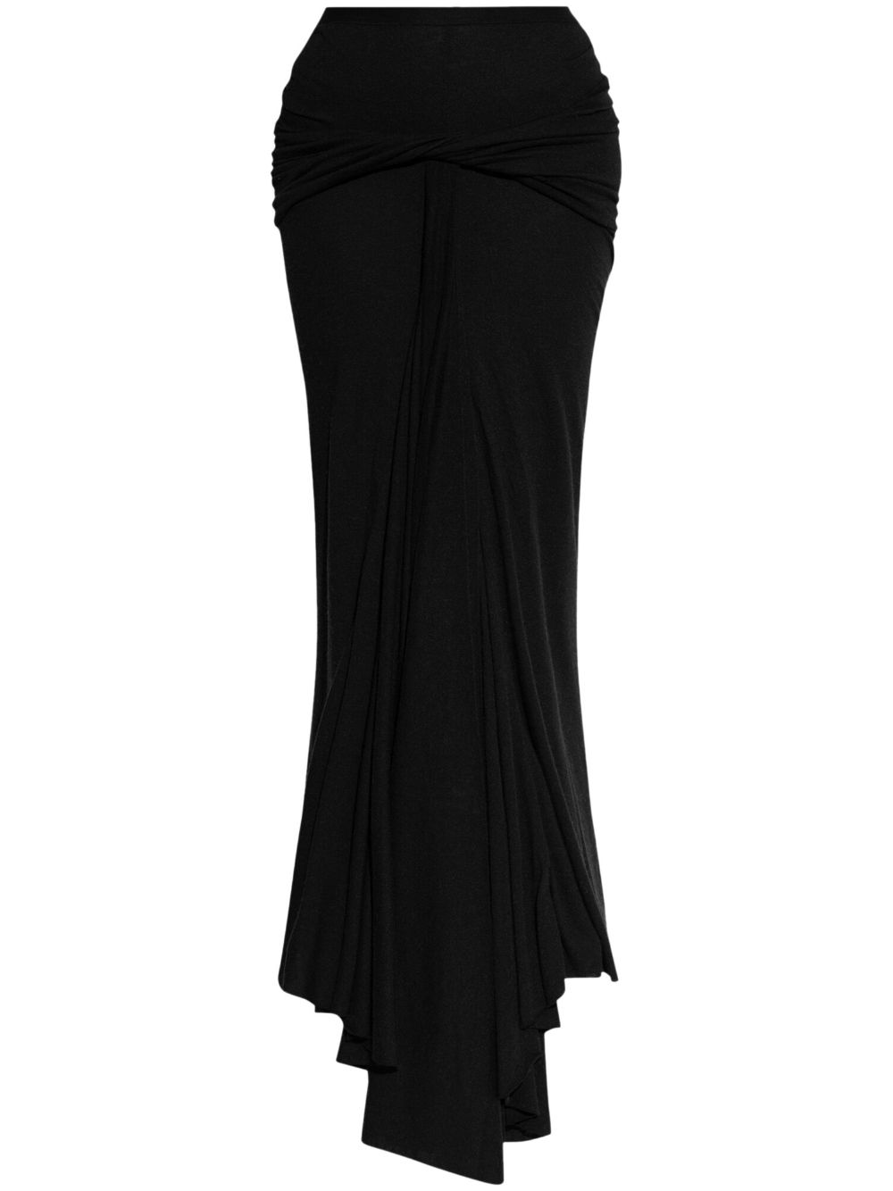 Rick Owens Twist 半身裙 - 黑色