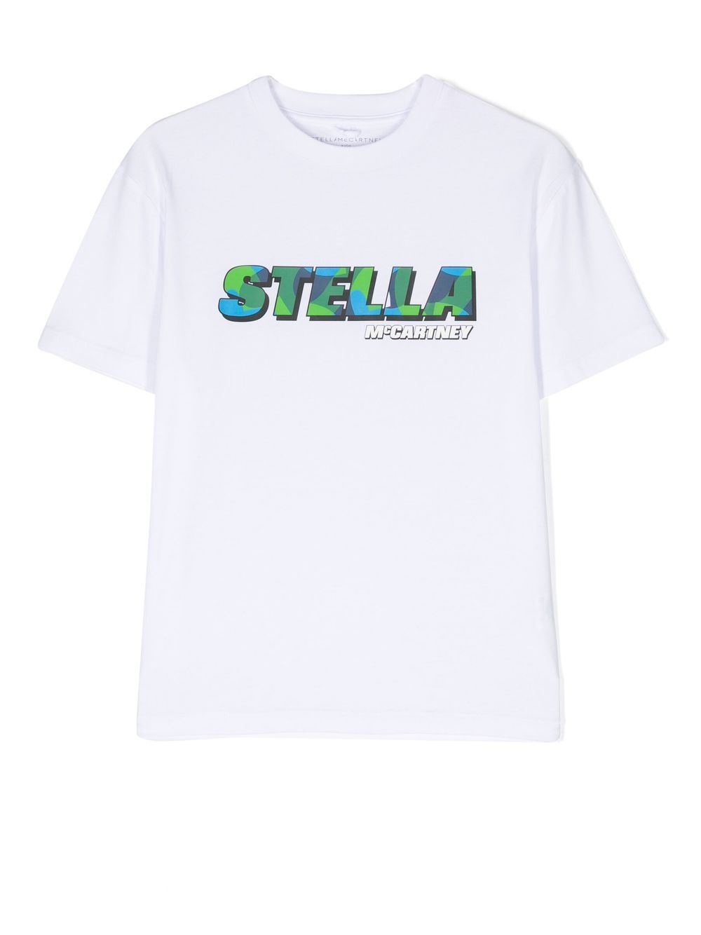 Stella McCartney Kids 斯特拉·麦卡特尼 logo印花T恤 - 白色