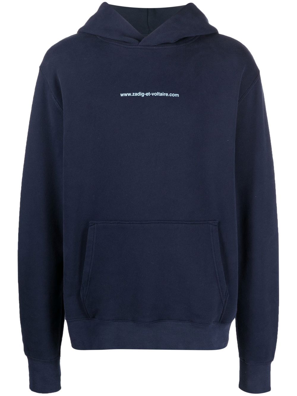 Zadig&Voltaire logo印花连帽衫 - 蓝色