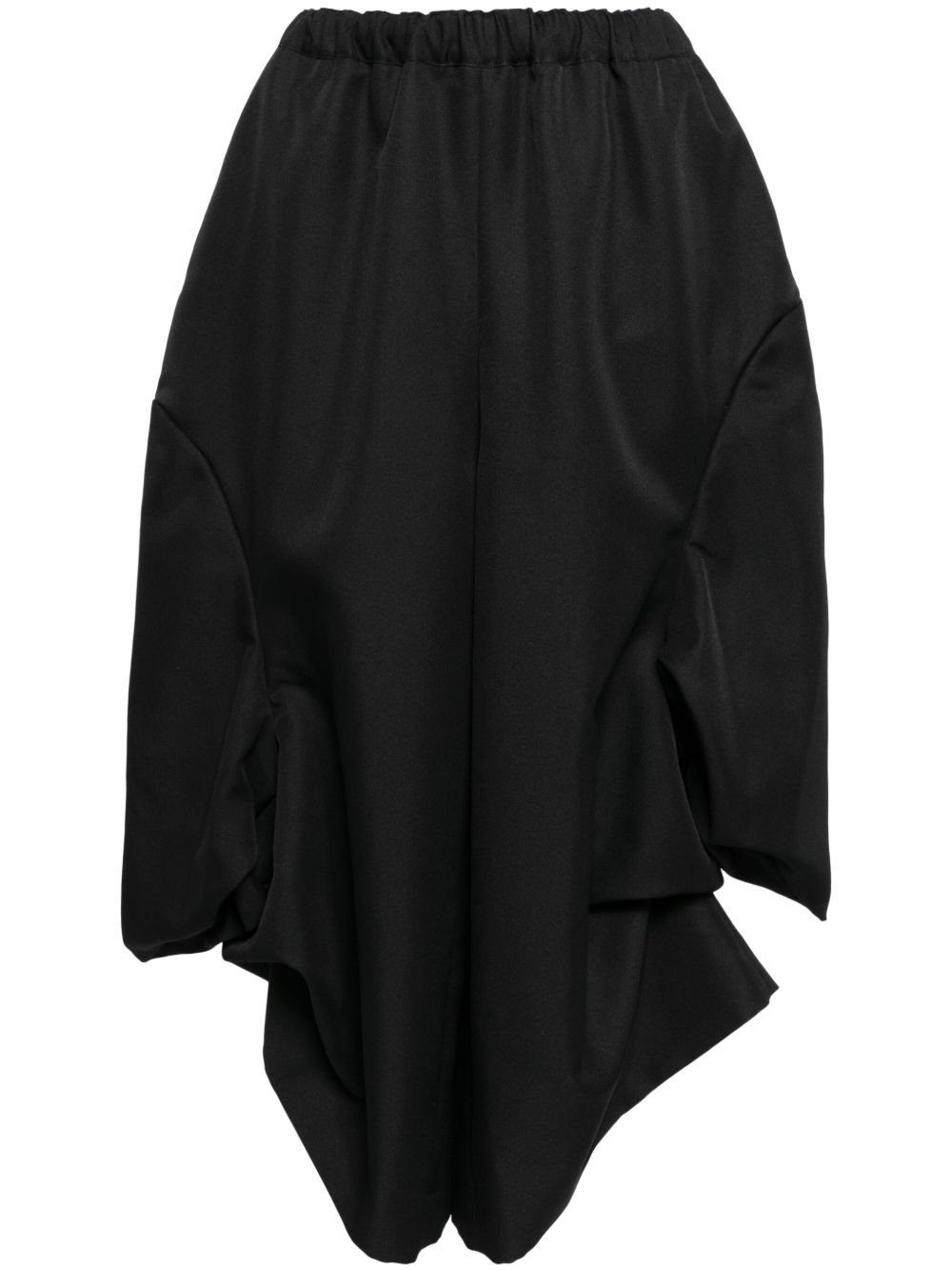 Comme Des Garçons 不对称阔腿裤 - 黑色