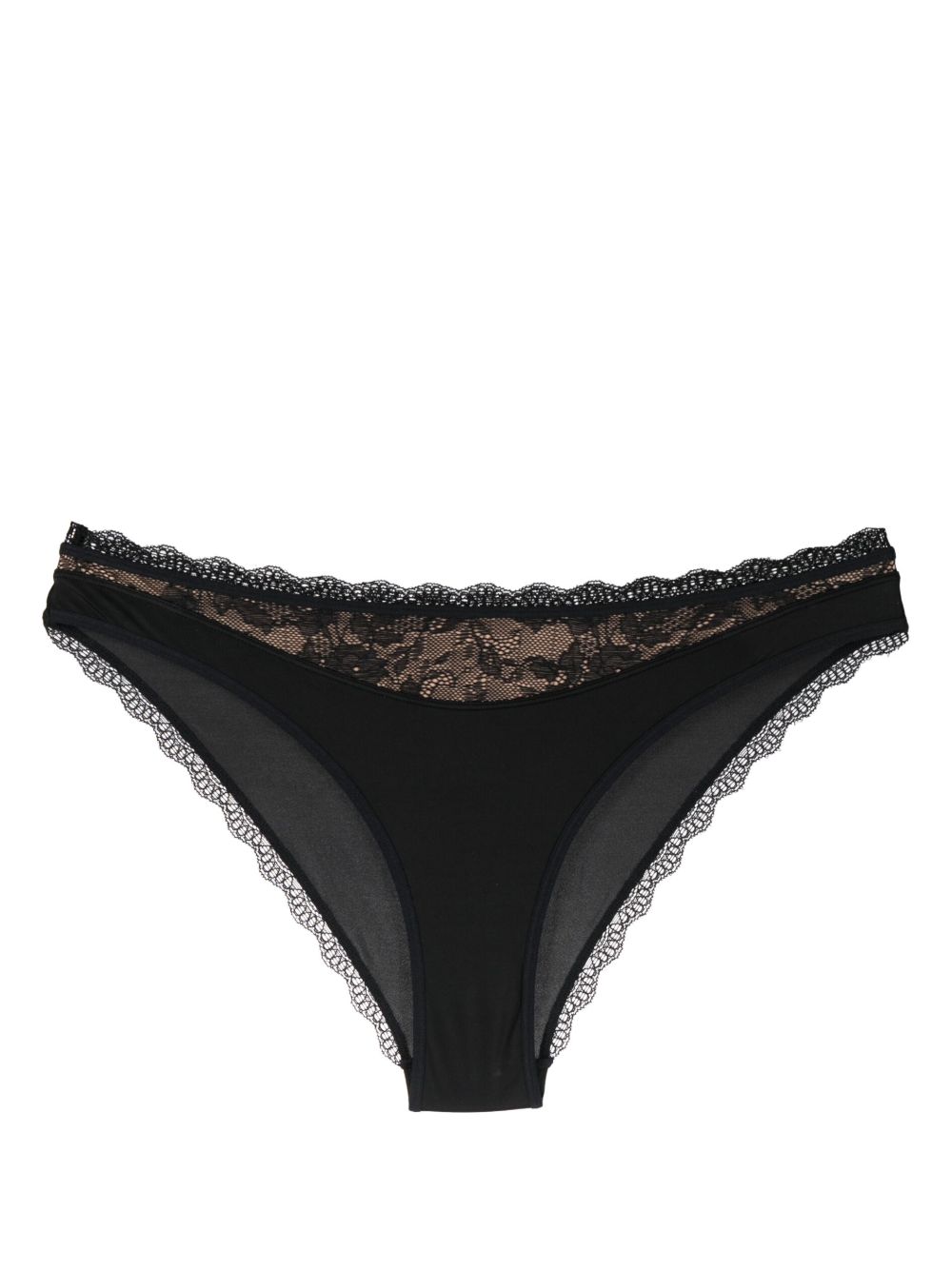 Marlies Dekkers Carita 蕾丝边饰比基尼三角裤 - 黑色