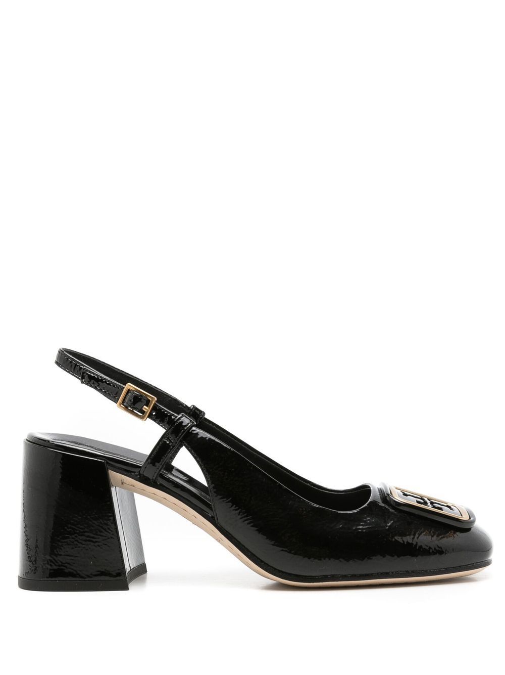 Tory Burch Georgia 裹踝中跟鞋 - 黑色