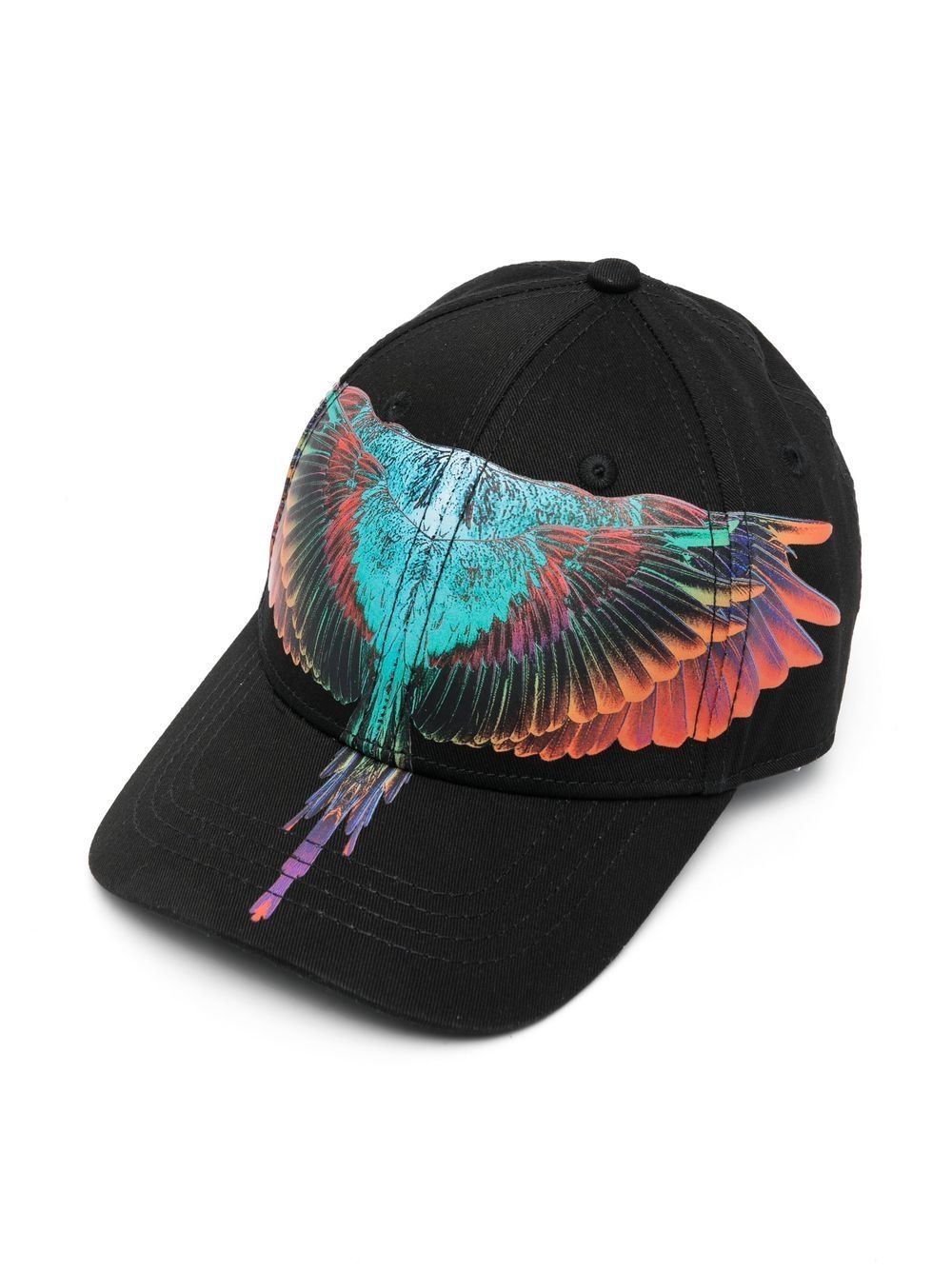 Marcelo Burlon County Of Milan Kids 经典翅膀印花棒球帽 - 黑色