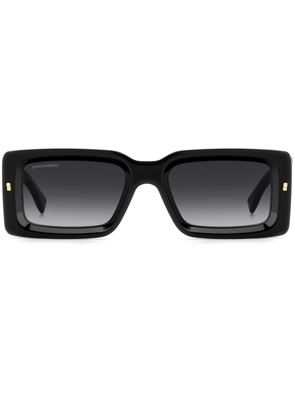 DSQUARED2 EYEWEAR 长方形框太阳眼镜 - 黑色