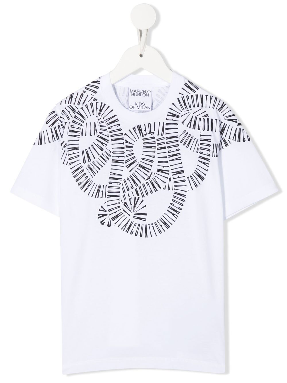 Marcelo Burlon County Of Milan Kids logo印花棉T恤 - 白色