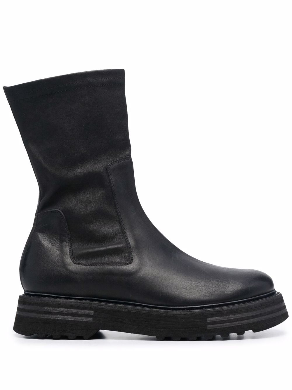 Guidi 套穿式短靴 - 黑色