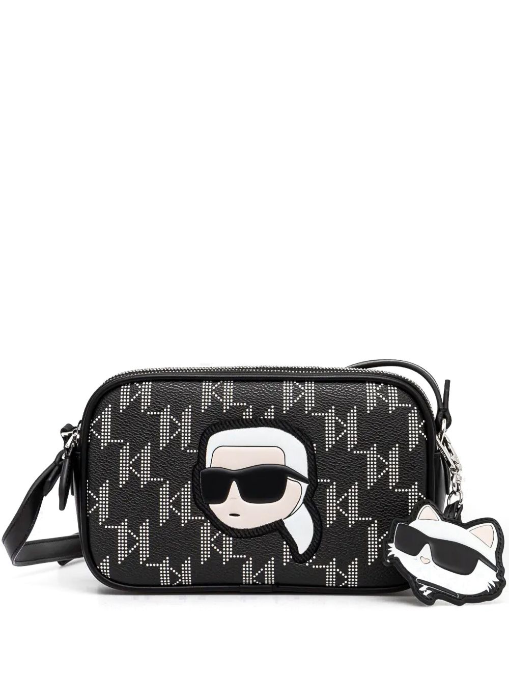 Karl Lagerfeld K/Ikonik 斜挎包 - 黑色