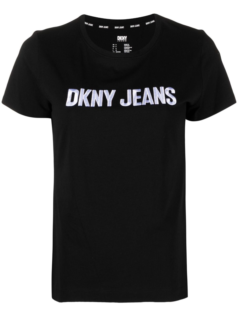 DKNY logo压纹短袖T恤 - 黑色