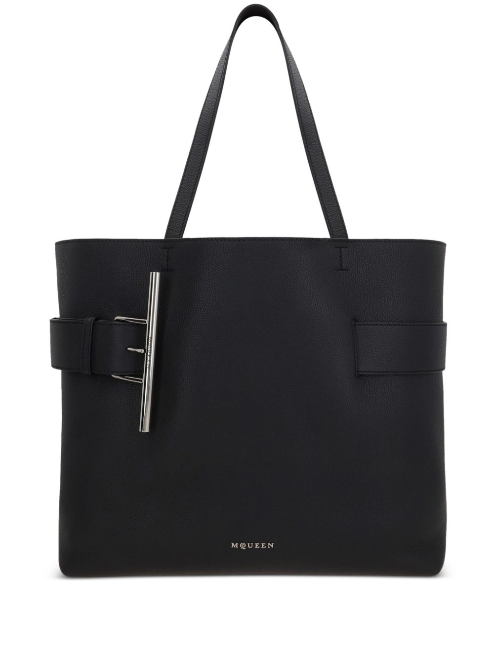 Alexander McQueen T-bar Sling tote bag - 黑色