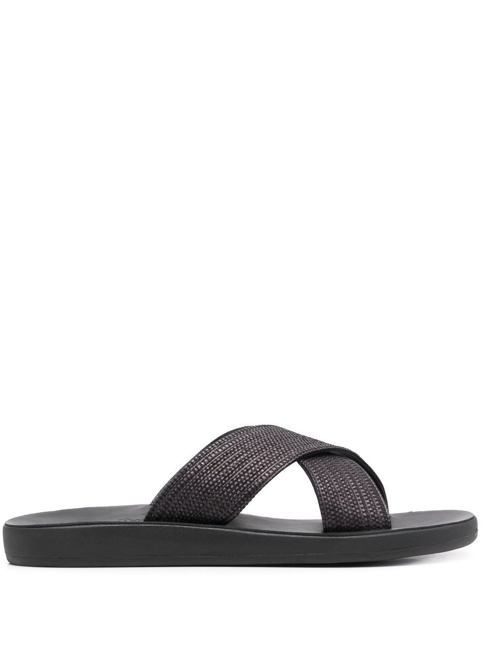 Ancient Greek Sandals Kritonas Comfort 交叉带拖鞋 - 黑色