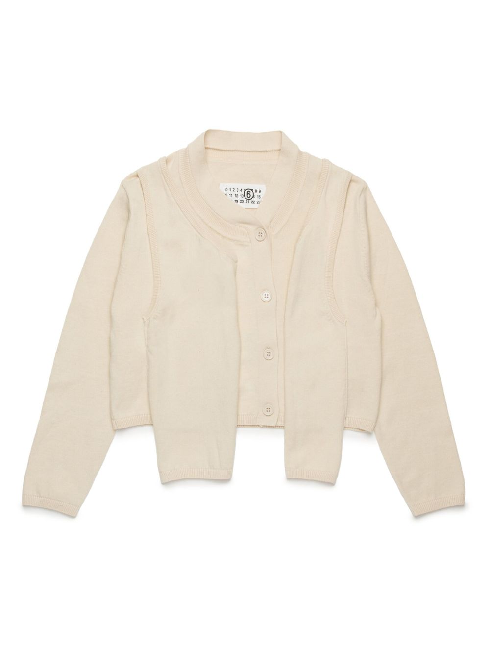 MM6 Maison Margiela Kids 分层式开衫 - 中性色