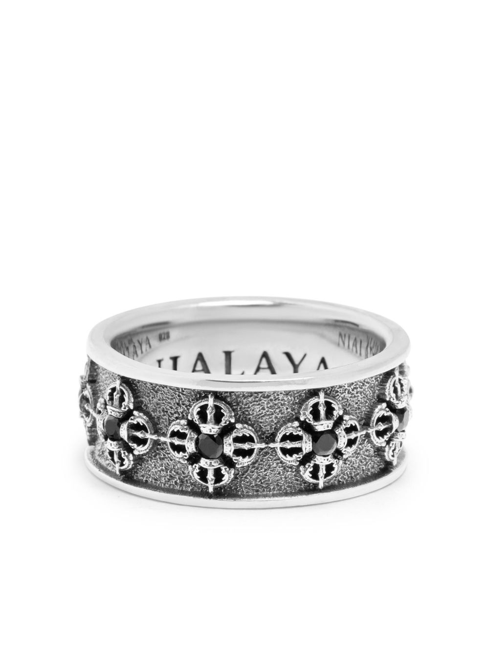 Nialaya Jewelry Dorje 压纹细节戒指 - 银色