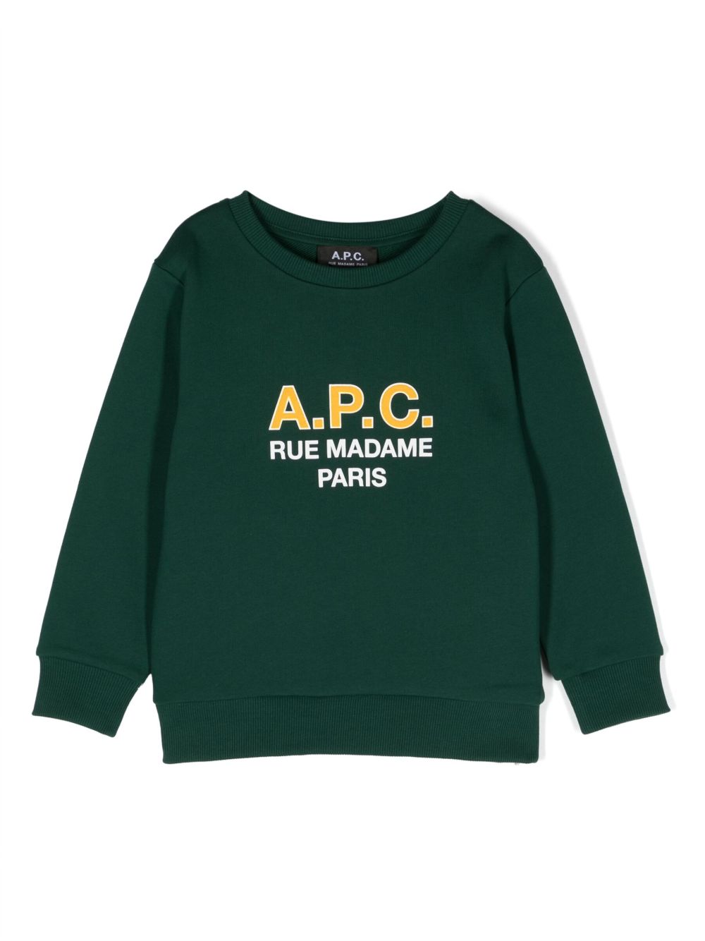 A.P.C. KIDS 标贴棉卫衣 - 绿色