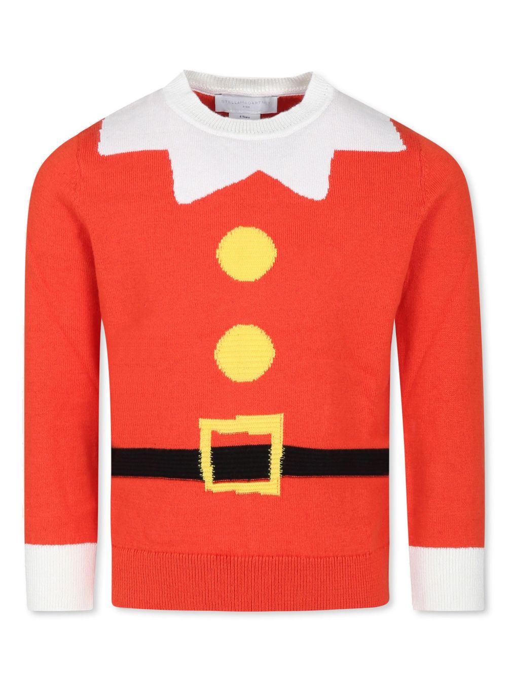 Stella McCartney Kids 圣诞老人针织毛衣 - 红色