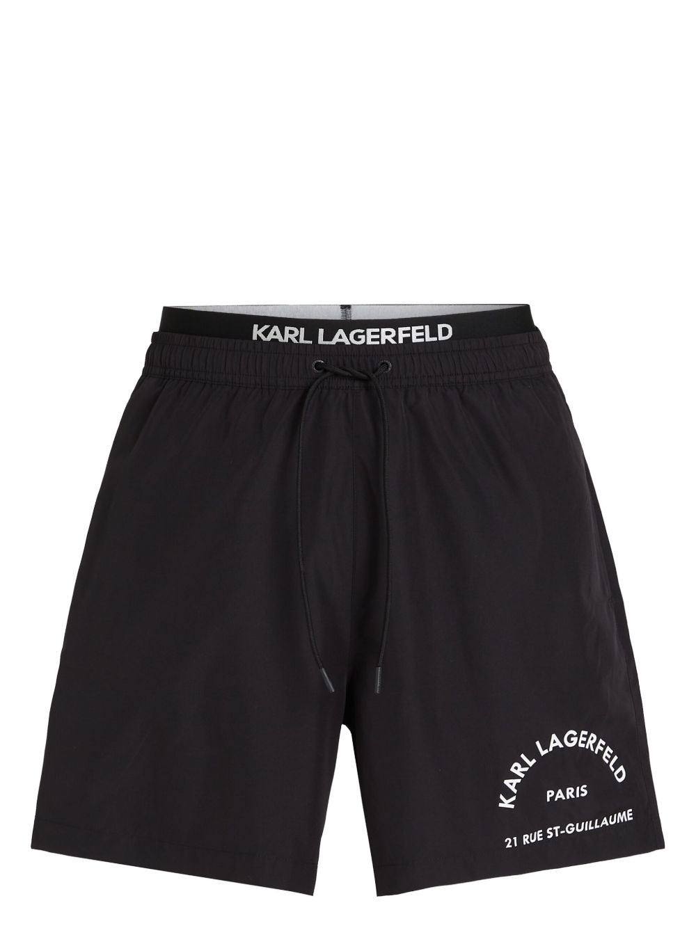 Karl Lagerfeld Rue St-Guillaume 泳裤 - 黑色